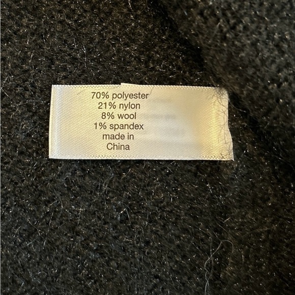 Lane Bryant 3/4 Black Sleeve Rhinestone Button Wool Blend Cardigan Size 22-24W. - Picture 8 of 10